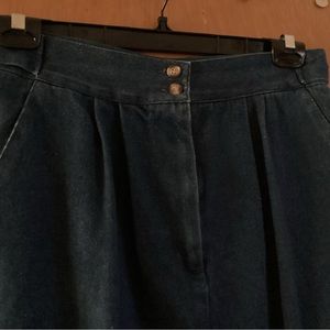 Denim midi skirt.